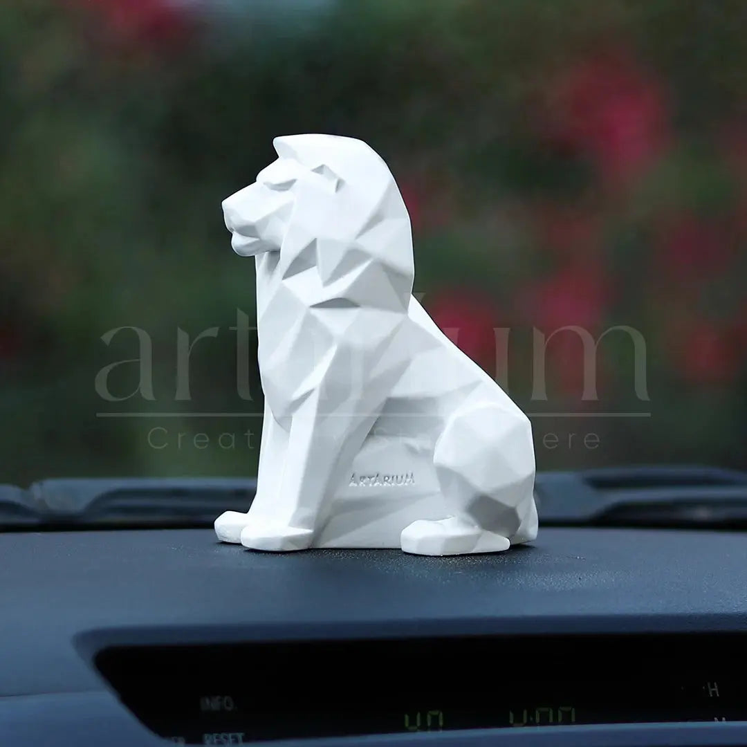 Geometric Lion Car Dashboard theartarium